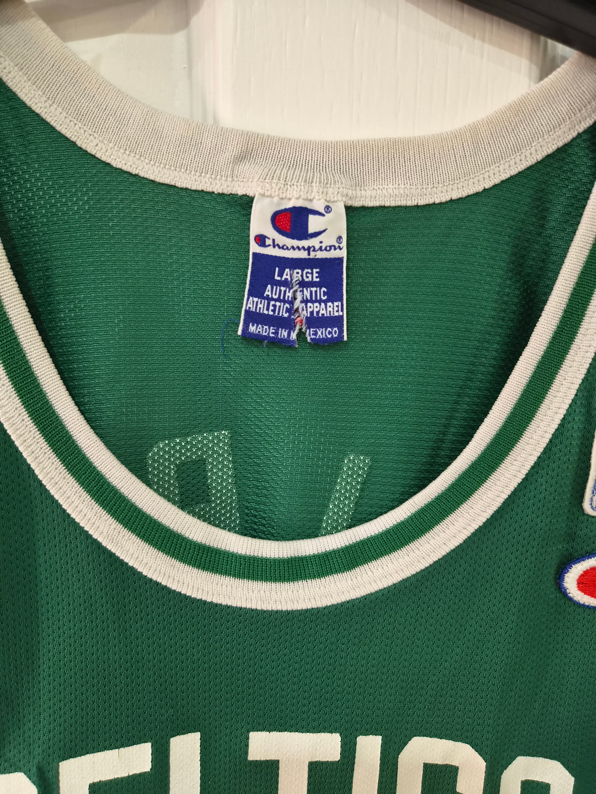 Champion Boston Celtics NBA Basketball Jersey, #33 Bird, Green, Size 44 Large