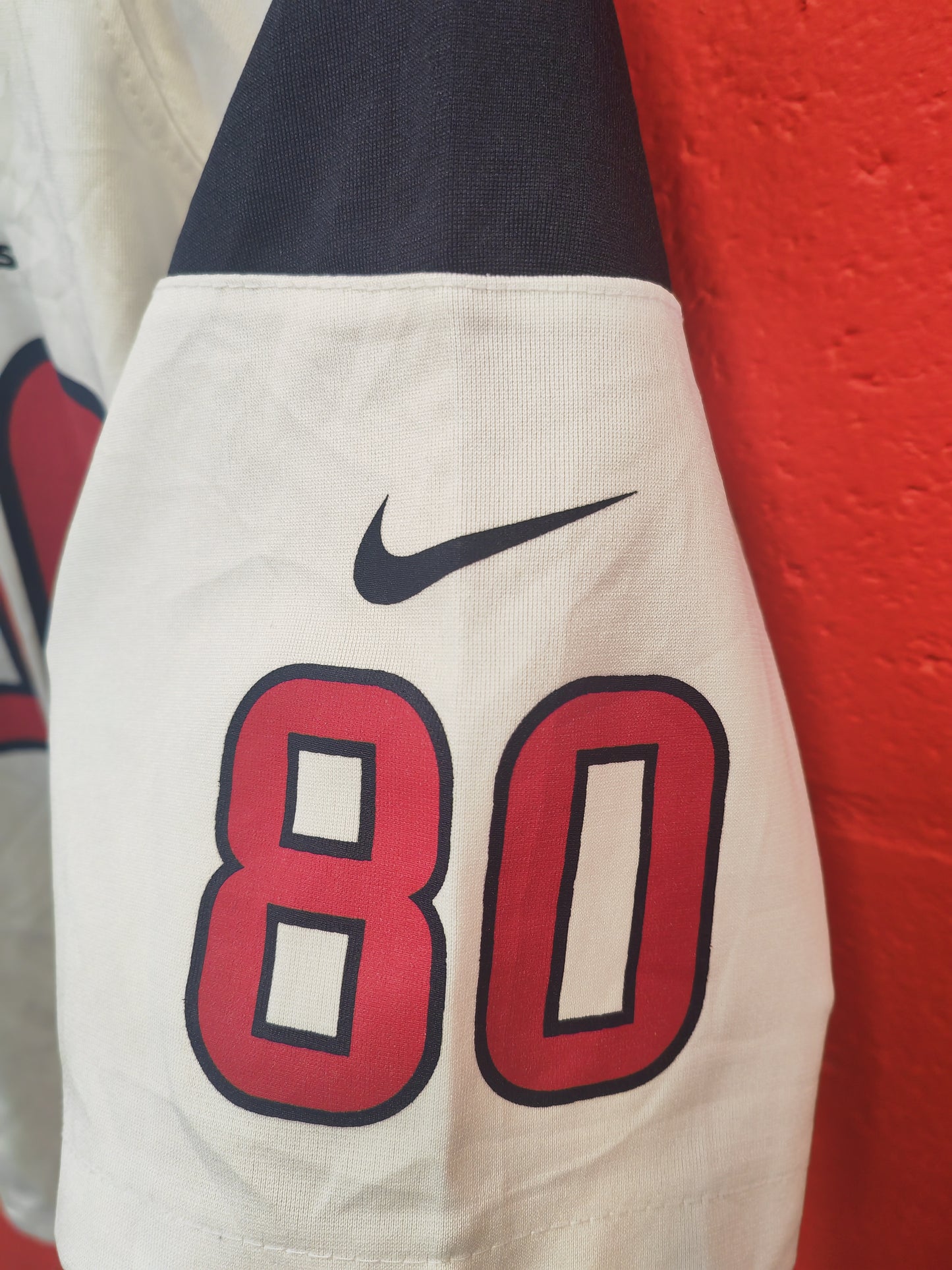 Youth Nike Houston Texans NFL Jersey, #80 A. Johnson. White, Size YL