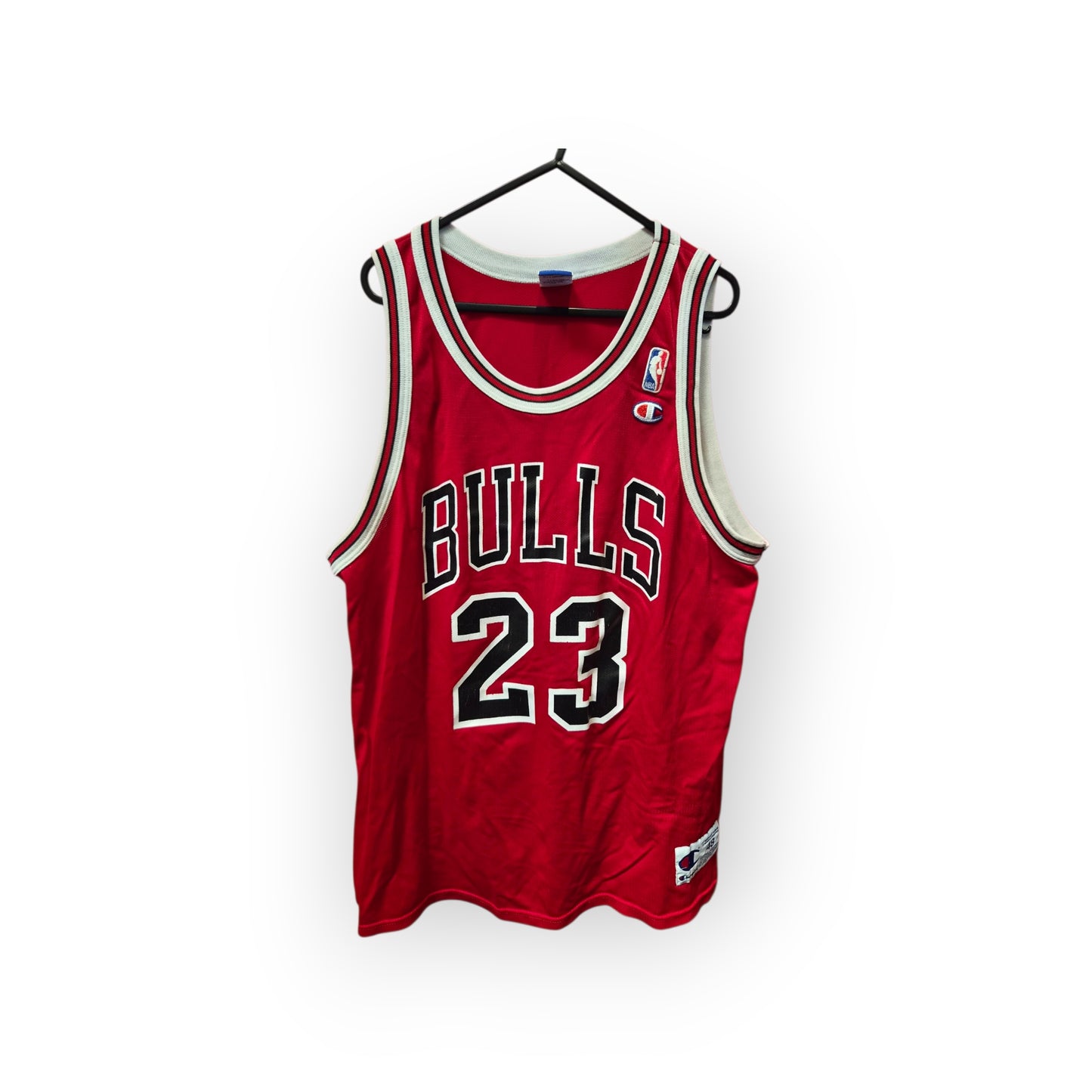 Champion Chicago Bulls NBA Jersey, #23 Jordan, Red, Size 48 L/XL