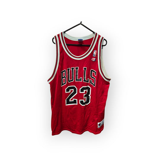 Champion Chicago Bulls NBA Jersey, #23 Jordan, Red, Size 48 L/XL