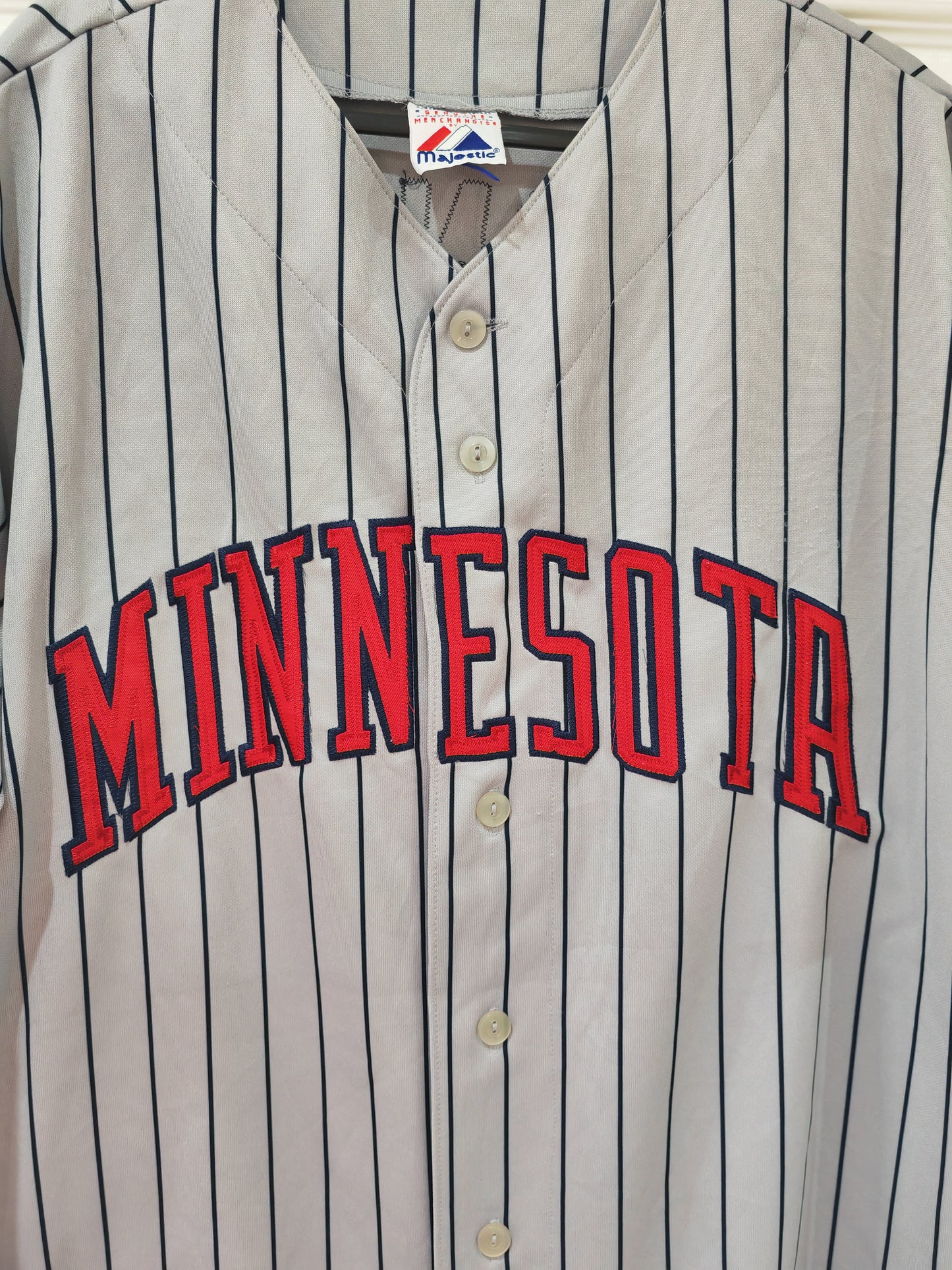 Majestic Minnesota Twins MLB Jersey, #33 Morneau, Grey, Size XL/XXL
