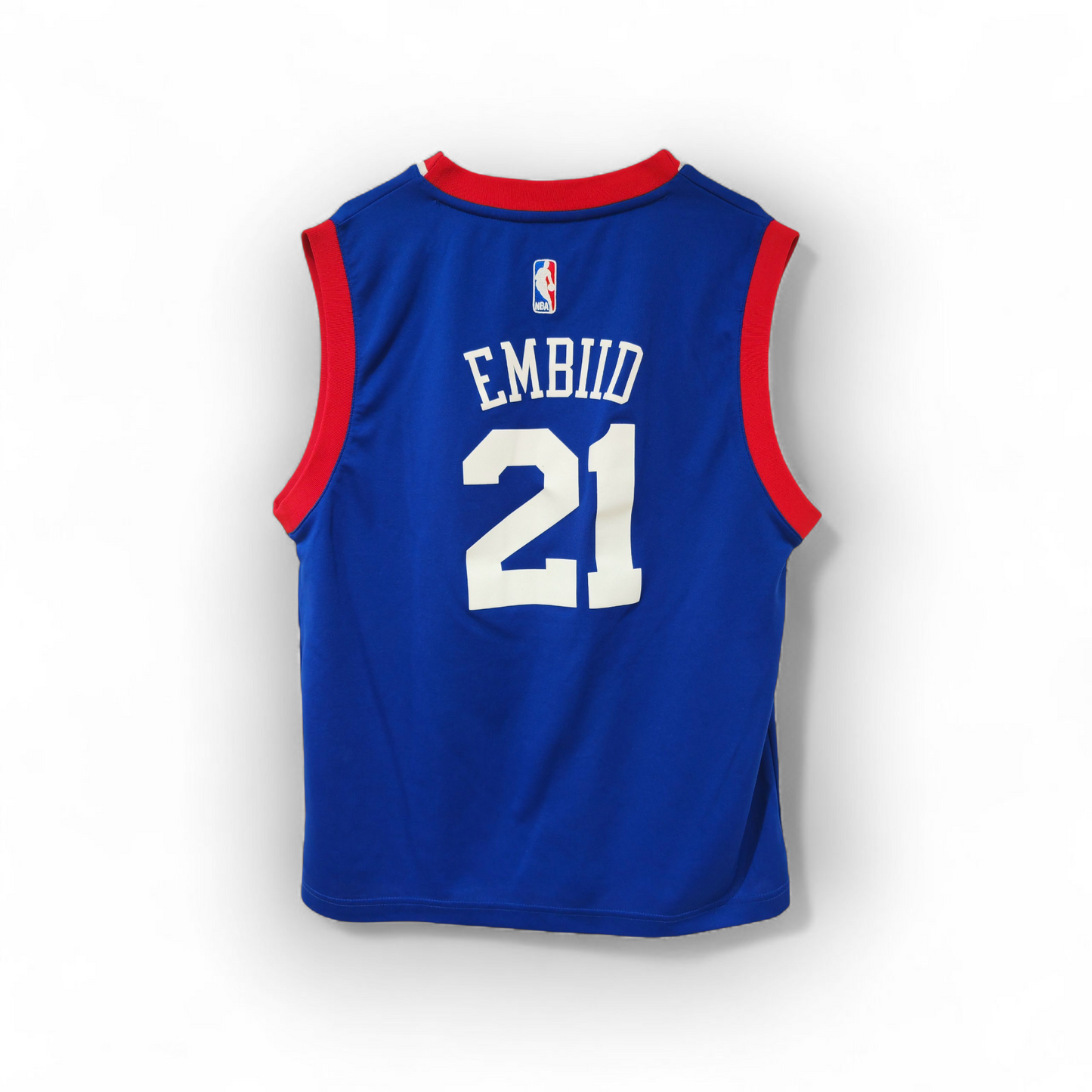 Youth Adidas Philadelphia 76ers NBA Jersey, #21 Embiid, Blue, Size Youth Large