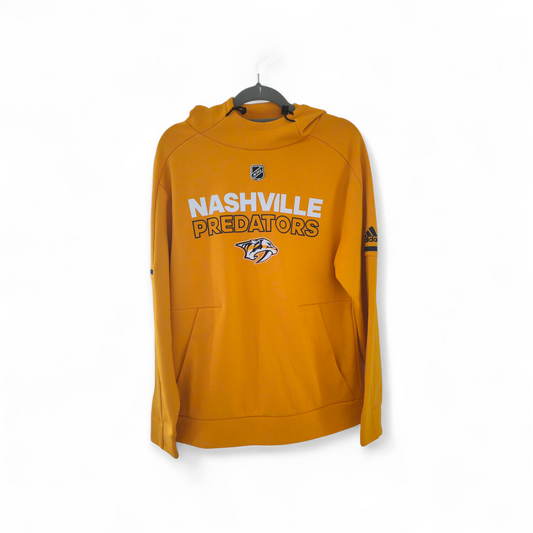 Adidas Nashville Predators NHL Pullover Hoodie, Yellow, Size Medium