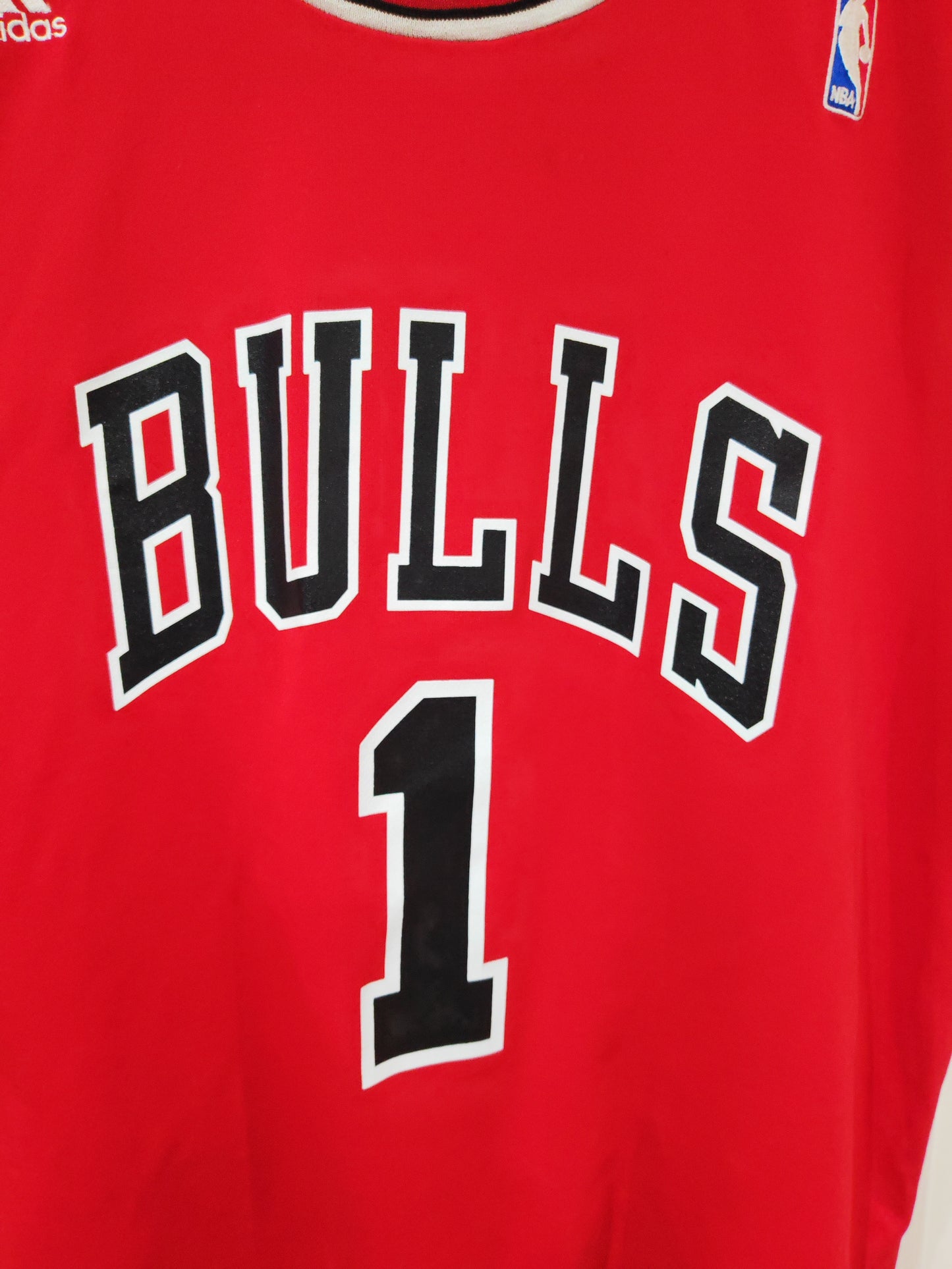Adidas Chicago Bulls NBA Jersey, #1 Rose, Red, Size Large