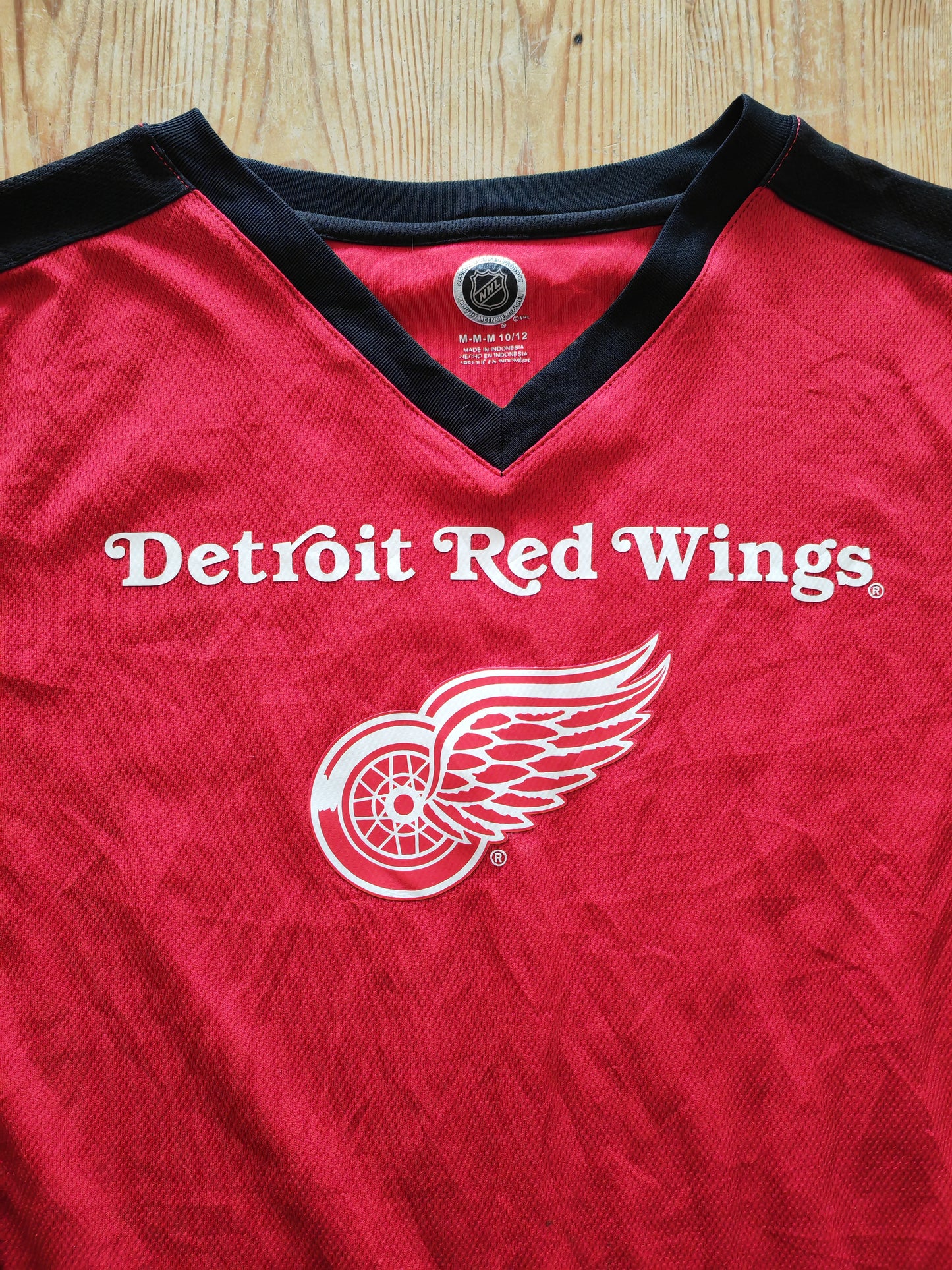 Youth NHL Detroit Red Wings Long Sleeve Jersey Style Top, Red, Size YM