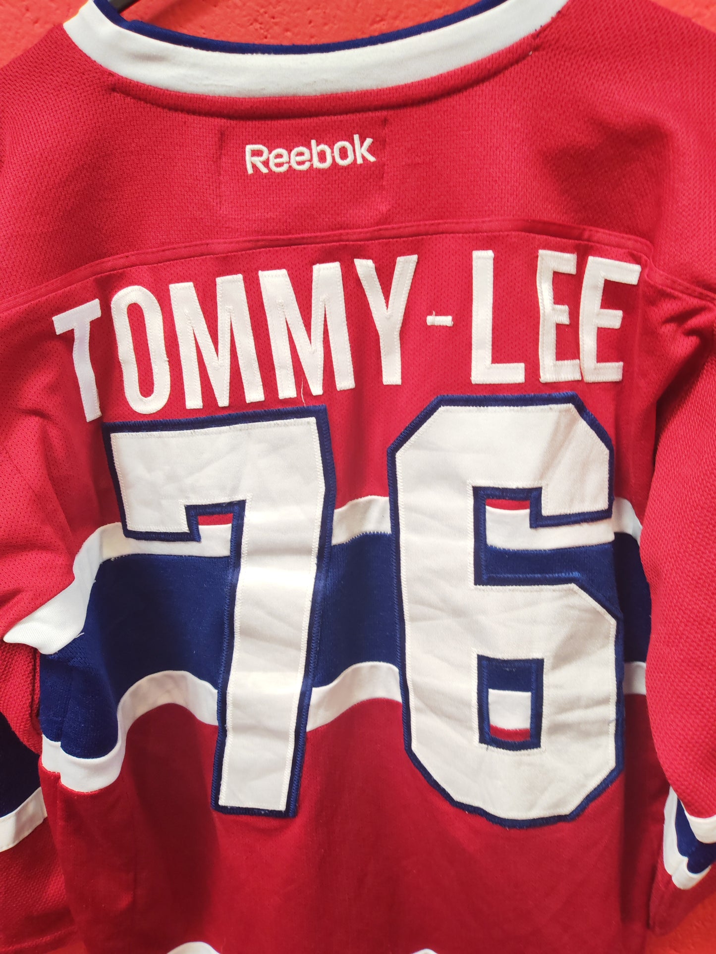 Youth Reebok Montreal Canadiens NHL Jersey, #76 Tommy-Lee, Red, Size YL/XL