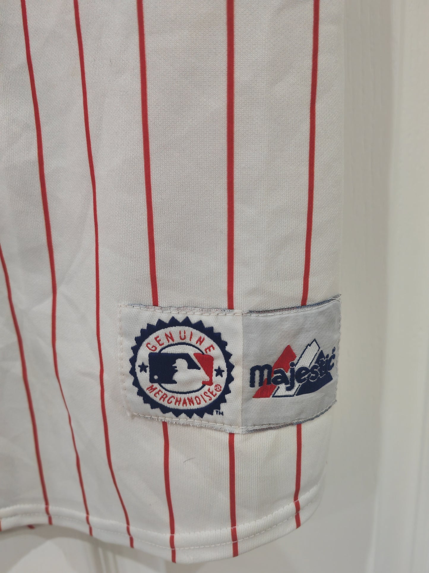 Youth Majestic Philadelphia Phillies MLB Baseball Jersey, White, Size YL/XL