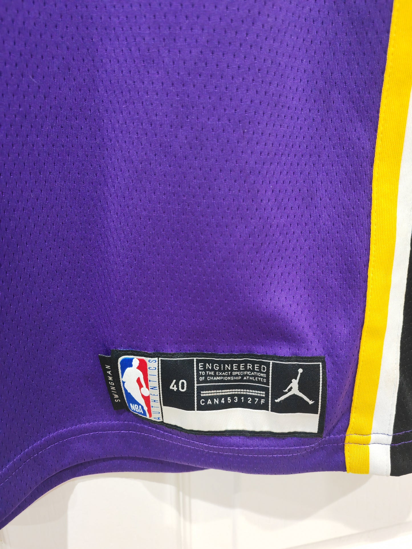 Jordan Los Angeles Lakers NBA Swingman Jersey, #6 James, Purple, Size Small