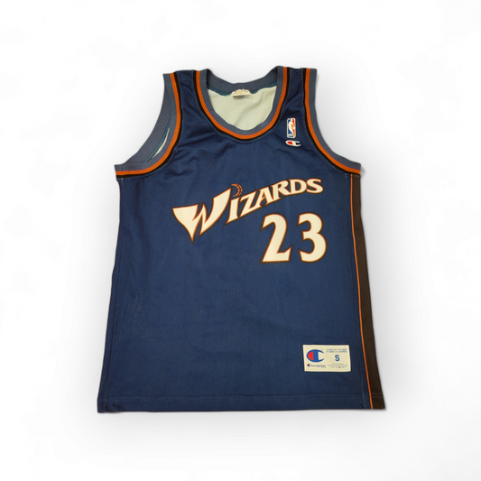 Champion Washington Wizards NBA Basketball Jersey, #23 Jordan, Blue, Size Small