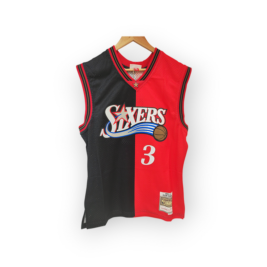 Mitchell & Ness Philadelphia 76ers Split Legacy NBA Jersey, #3 Iverson, Size Medium
