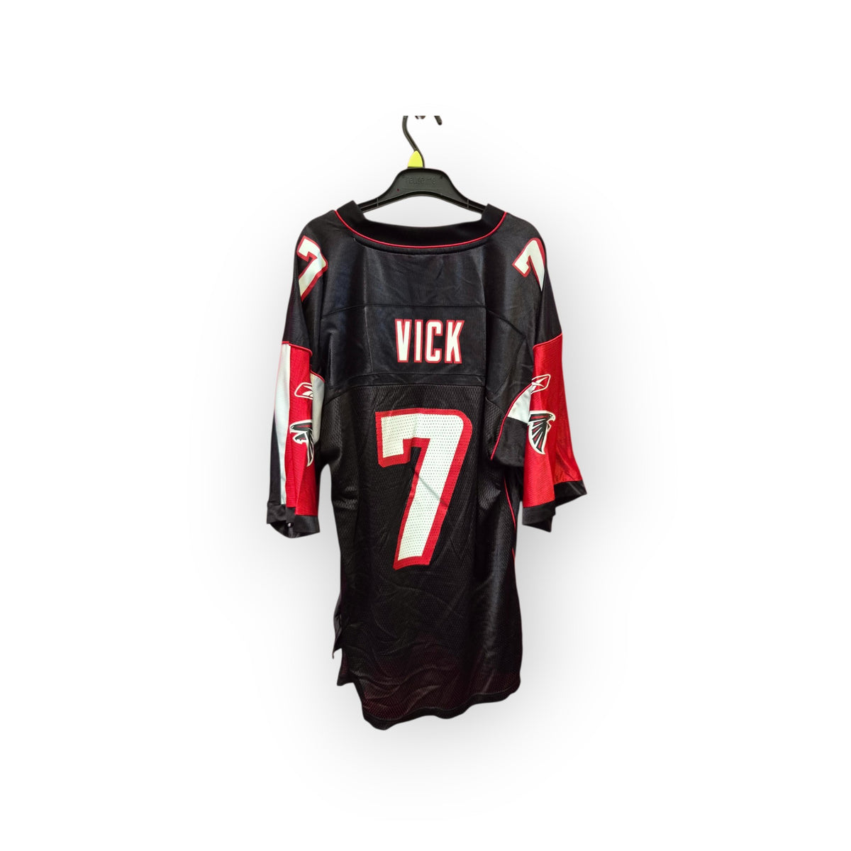 Reebok Atlanta Falcons NFL Jersey, #7 Vick, Black, Size Medium