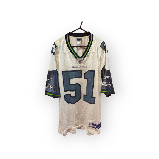 Reebok Seattle Seahawks NFL Jersey, #51 Tatupu, White, Size Large