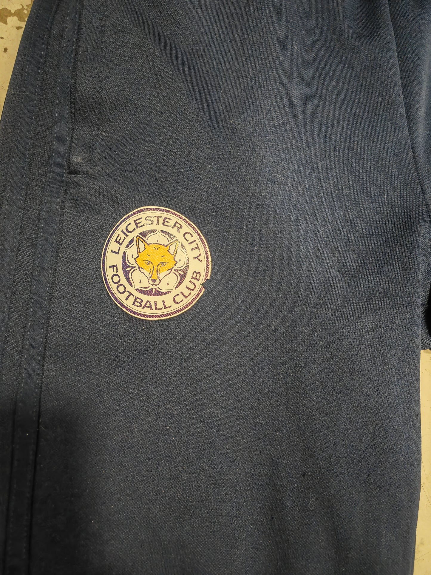 Youth Adidas Leicester City FC Tracksuit Bottoms, Navy Blue, Size 13-14 Years