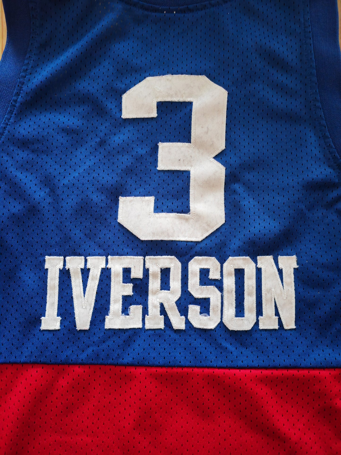 Youth Nike Philadelphia 76ers NBA Basketball Jersey, #3 Iverson, Blue/Red, YL