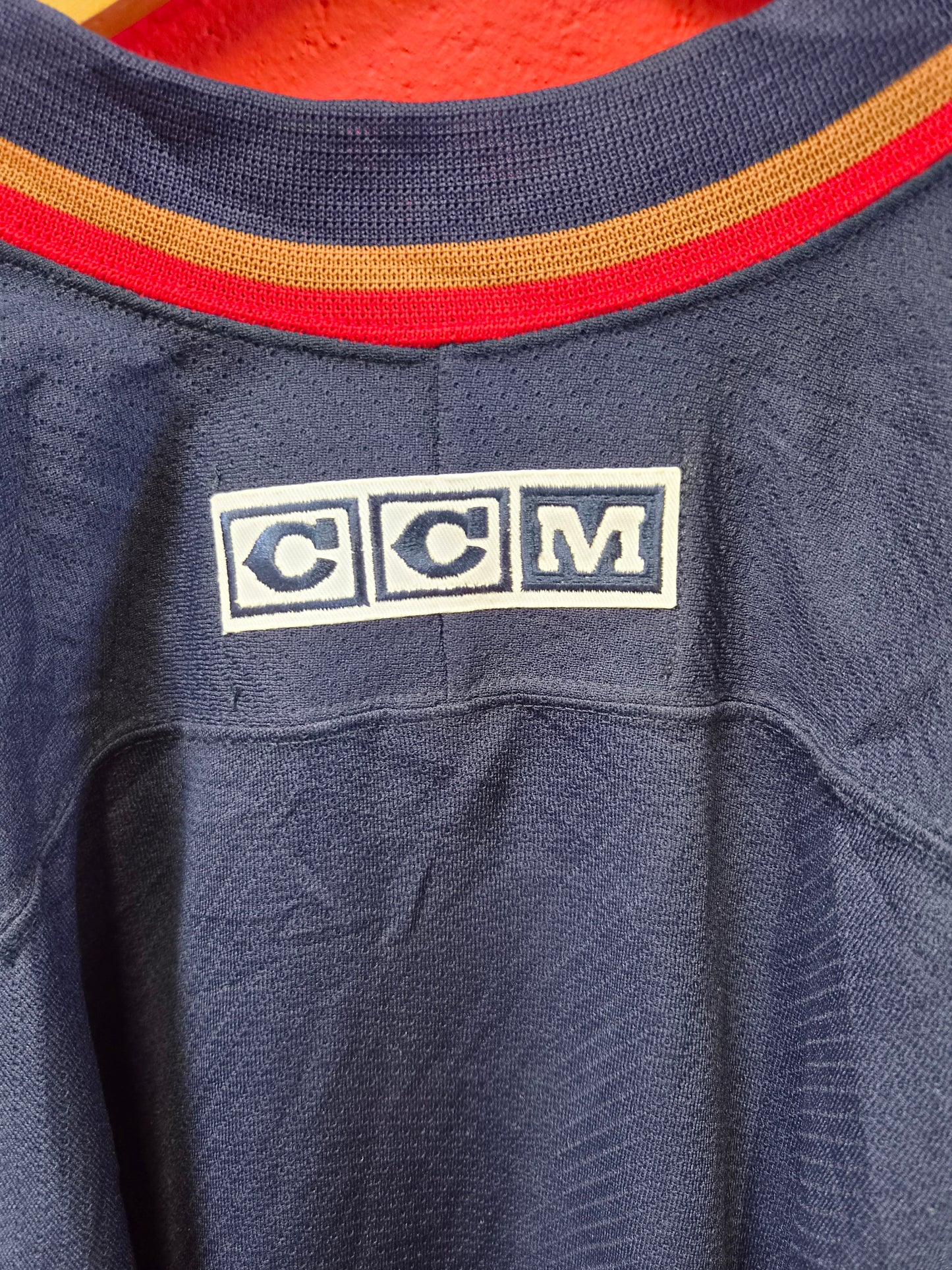 CCM Edmonton Oilers NHL Jersey W/ 2006 Stanley Cup Finals Patch, Size Large