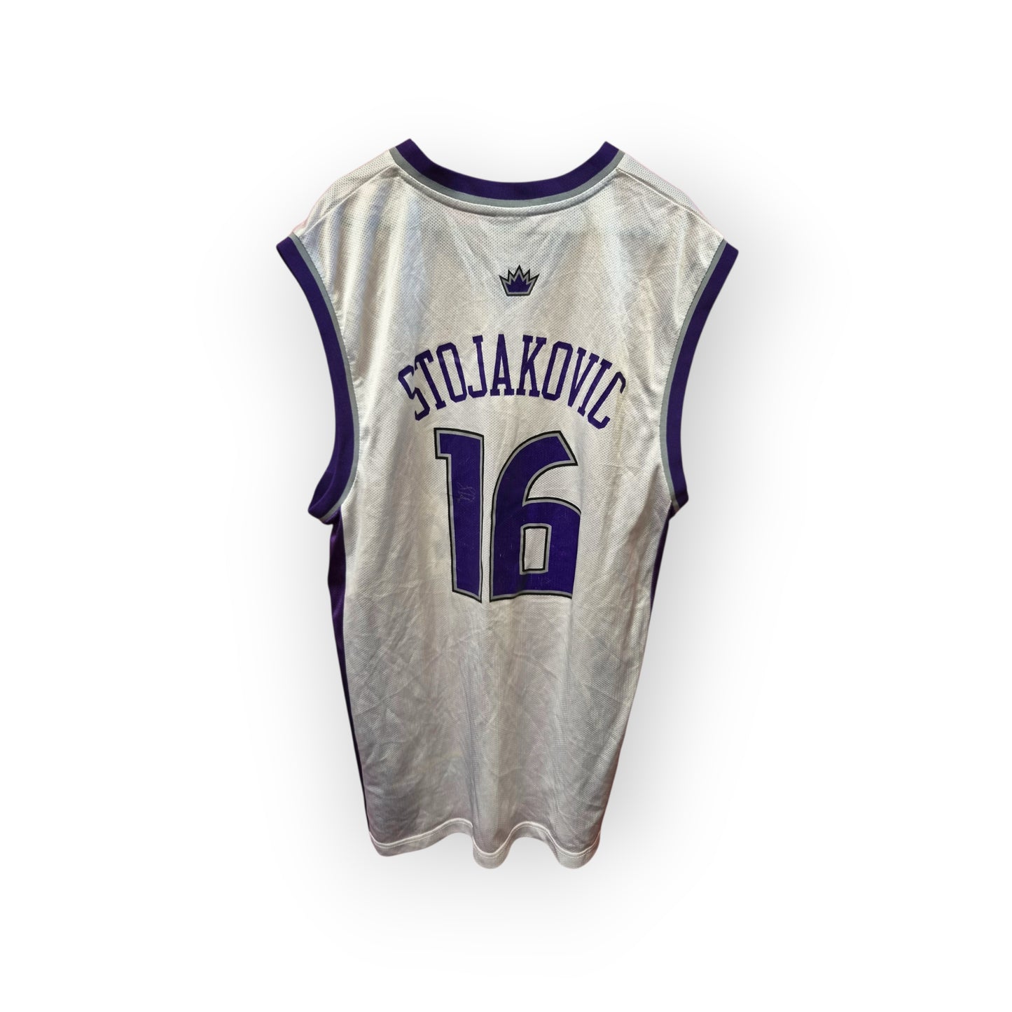 Reebok Sacramento Kings NBA Jersey, #16 Stojakovic, White, Size Medium