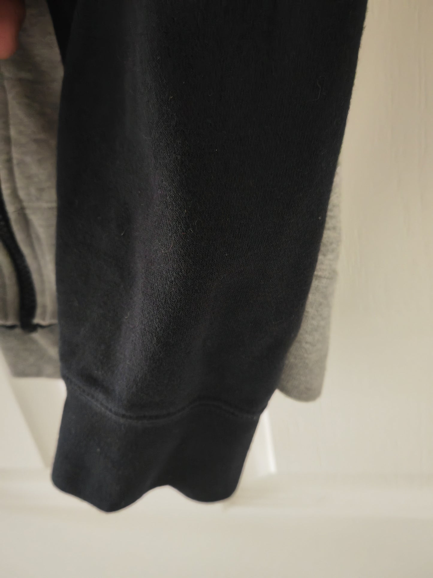 Nike Full Zip, Long Sleeve Casual Hoodie, Grey/White/Black, Size XL