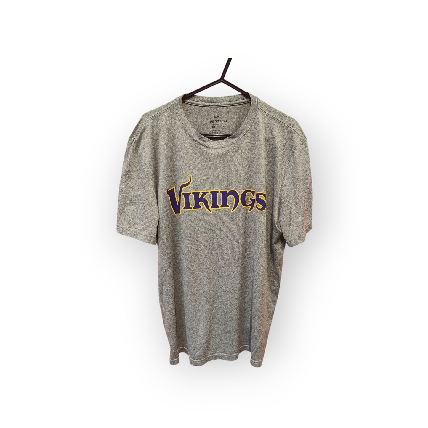 Nike Minnesota Vikings NFL Short Sleeve T Shirt, Grey, Size Large