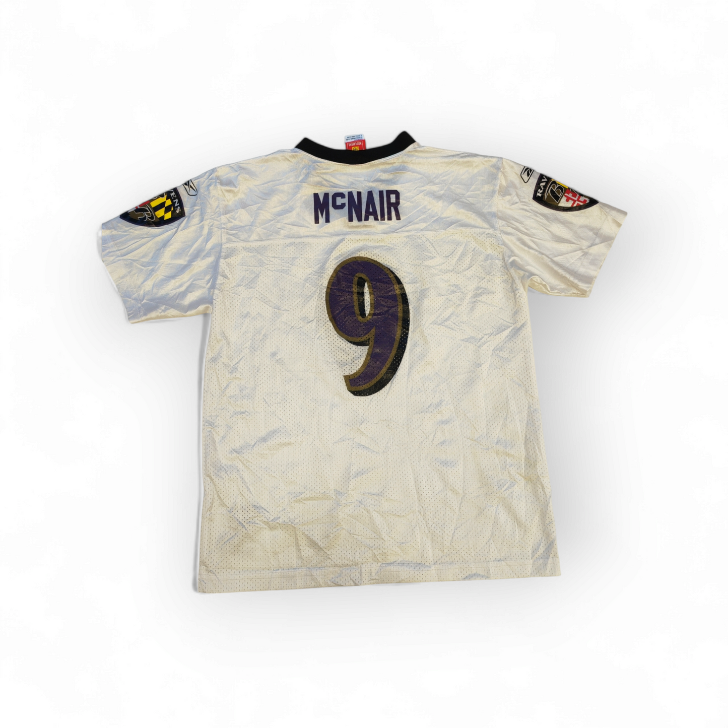 Youth Reebok Baltimore Ravens NFL Jersey, #9 McNair, White, Size YXL