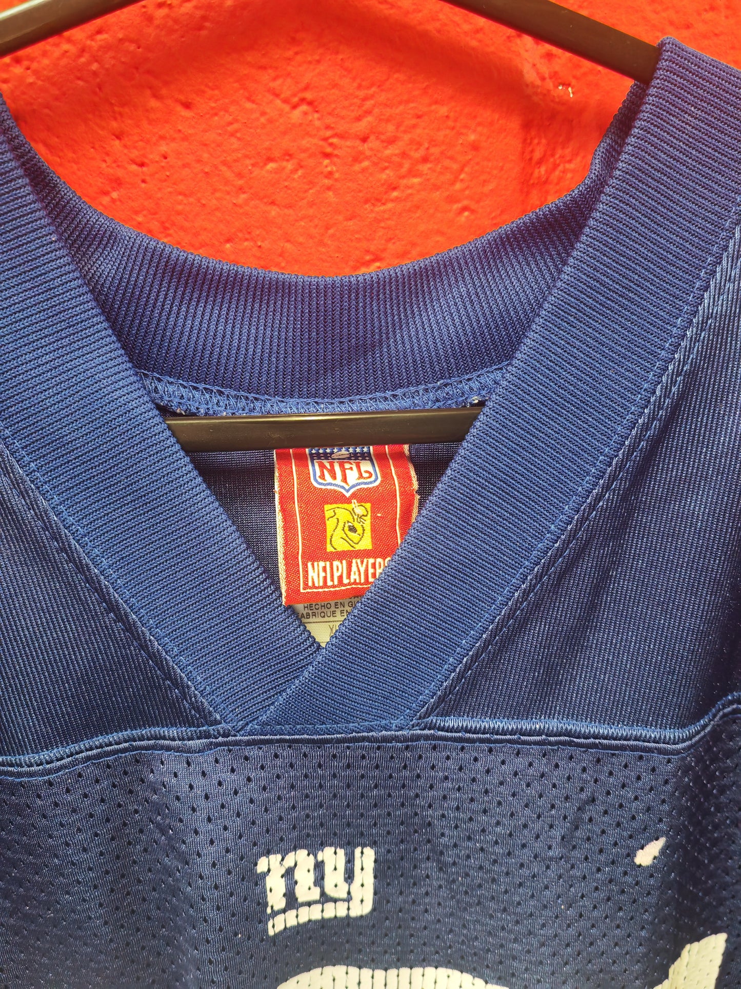 NFL New York Giants Jersey, #17 Burress, Blue, Size XL