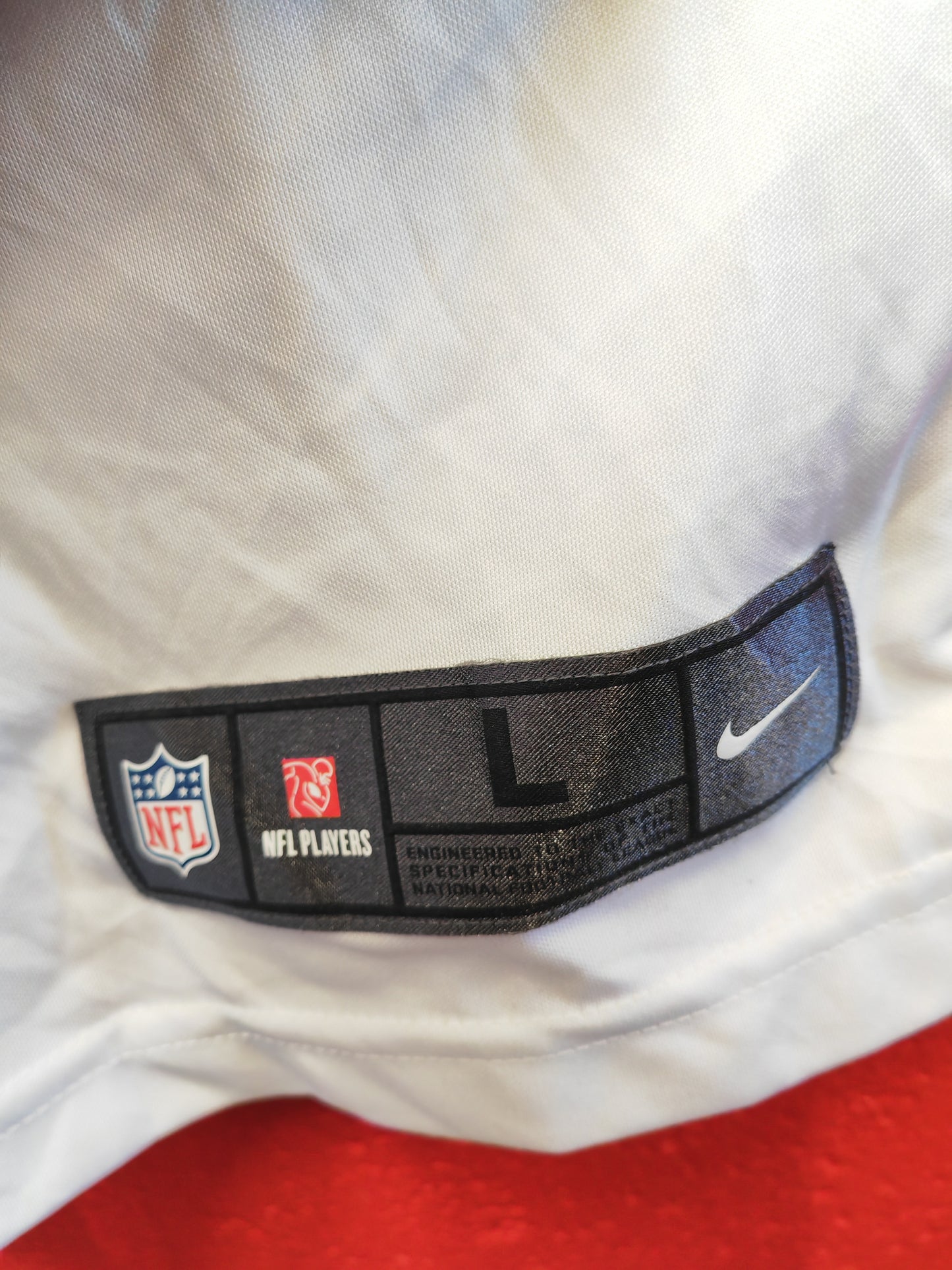Nike Los Angeles Rams NFL Vapor Jersey, #16 Goff, White, Size Large