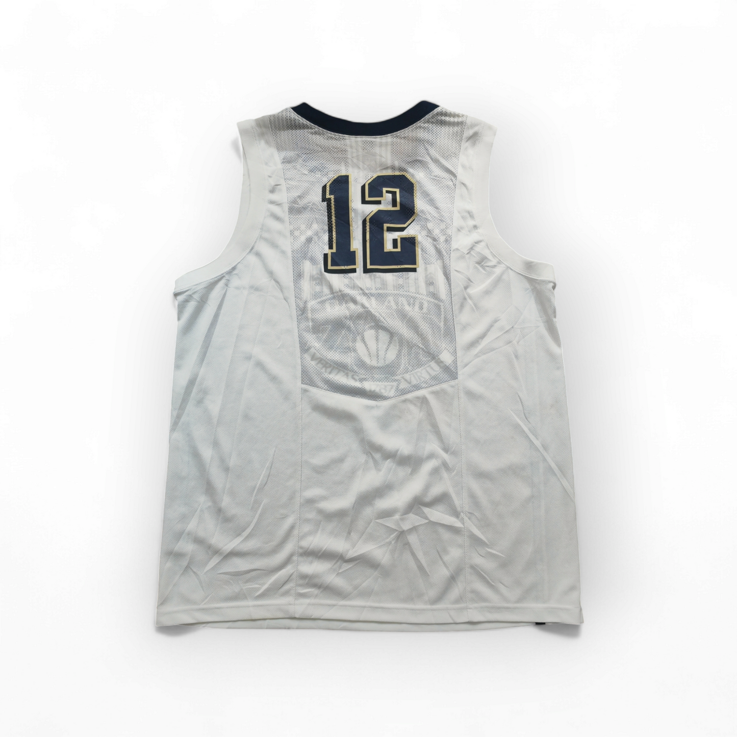 Nike Pittsburgh Panthers NCAA Basketball Jersey, #12, White, Size XL