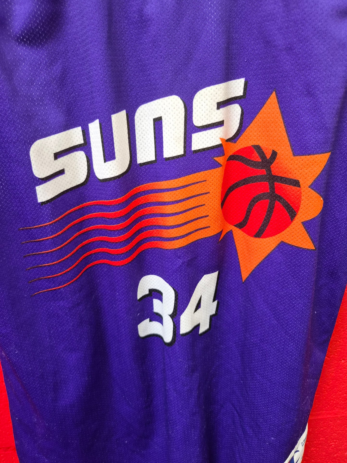 Champion Phoenix Suns NBA Jersey, #34 Barkley, Purple, Size Large