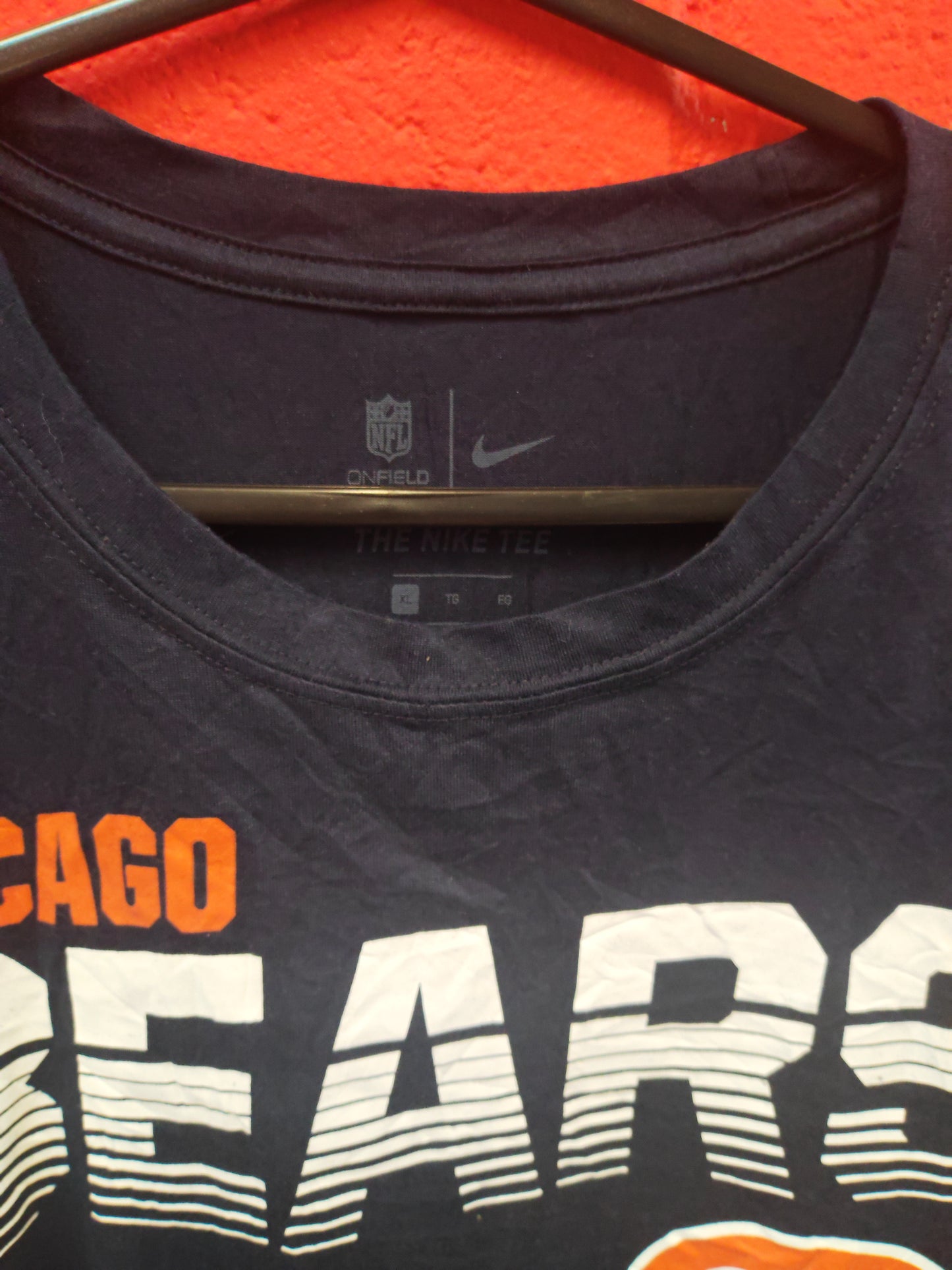 Nike Dri-Fit Chicago Bears NFL Short Sleeve T Shirt, Navy, Size XL