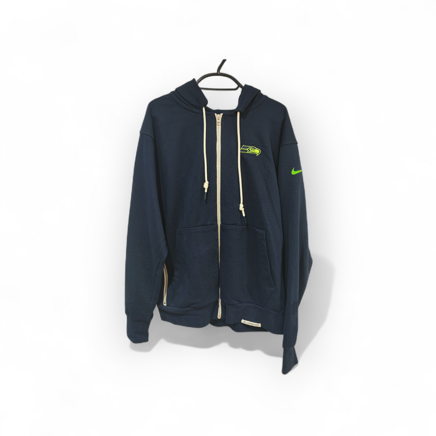 Nike Seattle Seahawks NFL Full Zip Hoodie, Navy Blue, Size Small