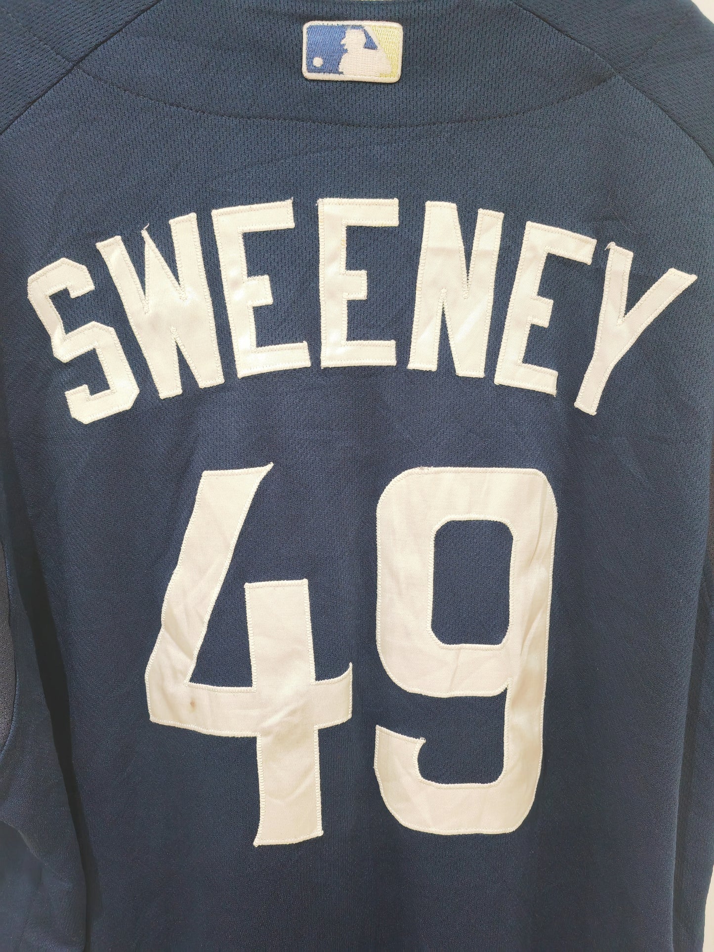 Majestic San Diego Padres MLB Baseball Jersey, #49 Sweeney, Navy Blue, Size XL