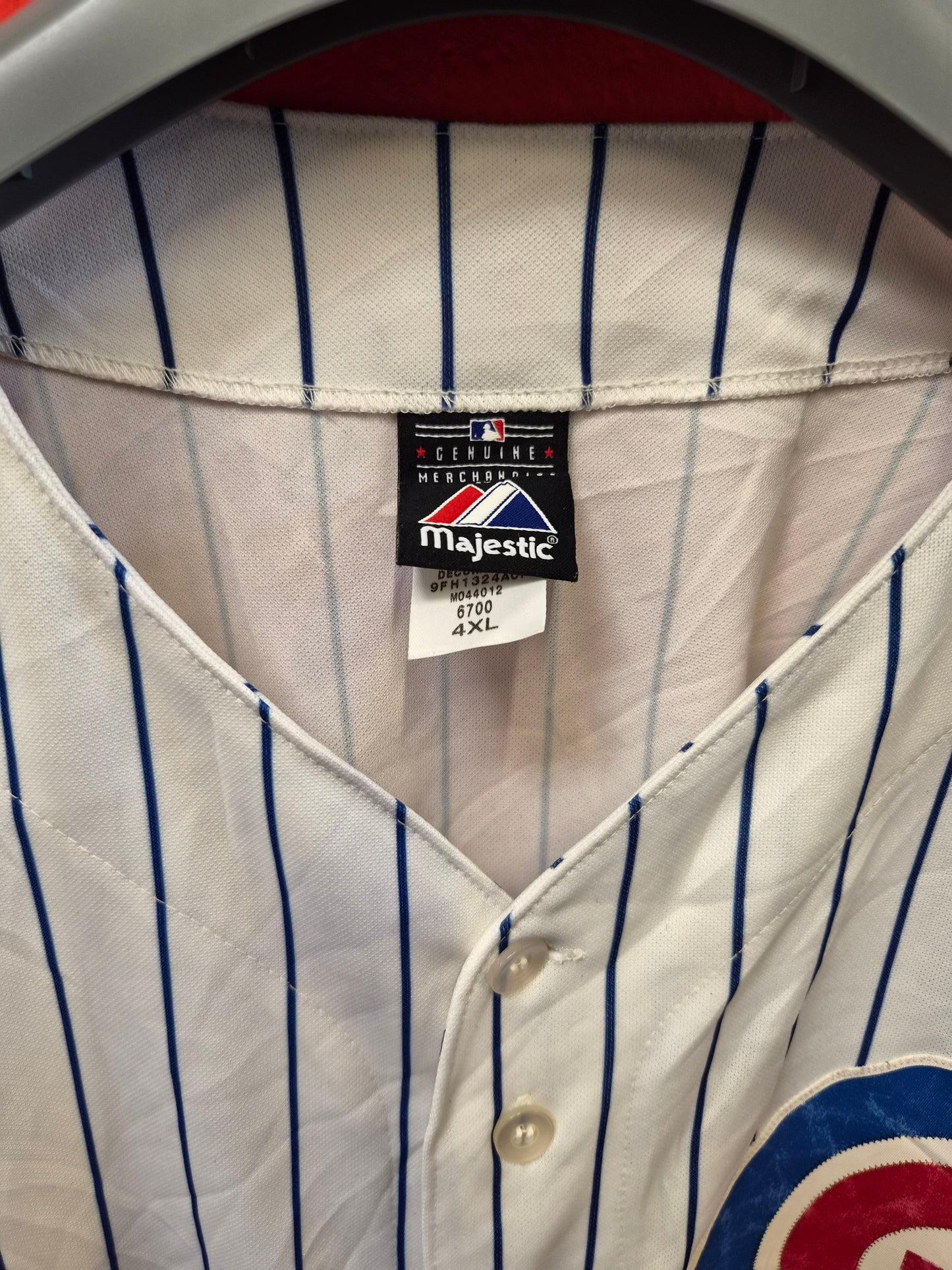 Majestic Chicago Cubs MLB Jersey, White, Size 4XL