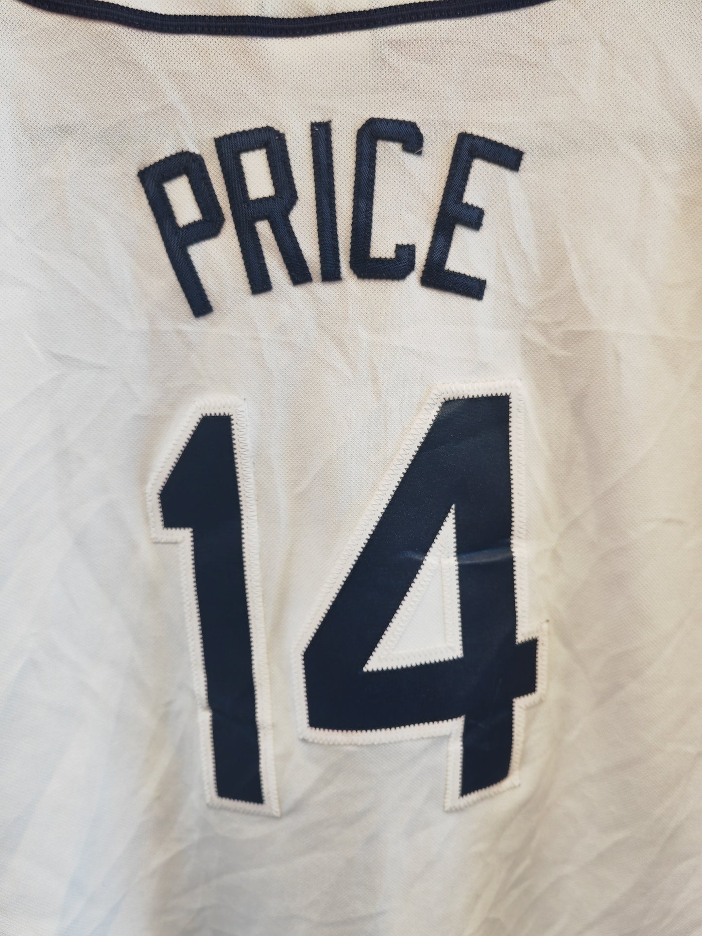 Women's Majestic Tampa Bay Rays MLB Baseball Jersey, #14 Price, White, Size Large