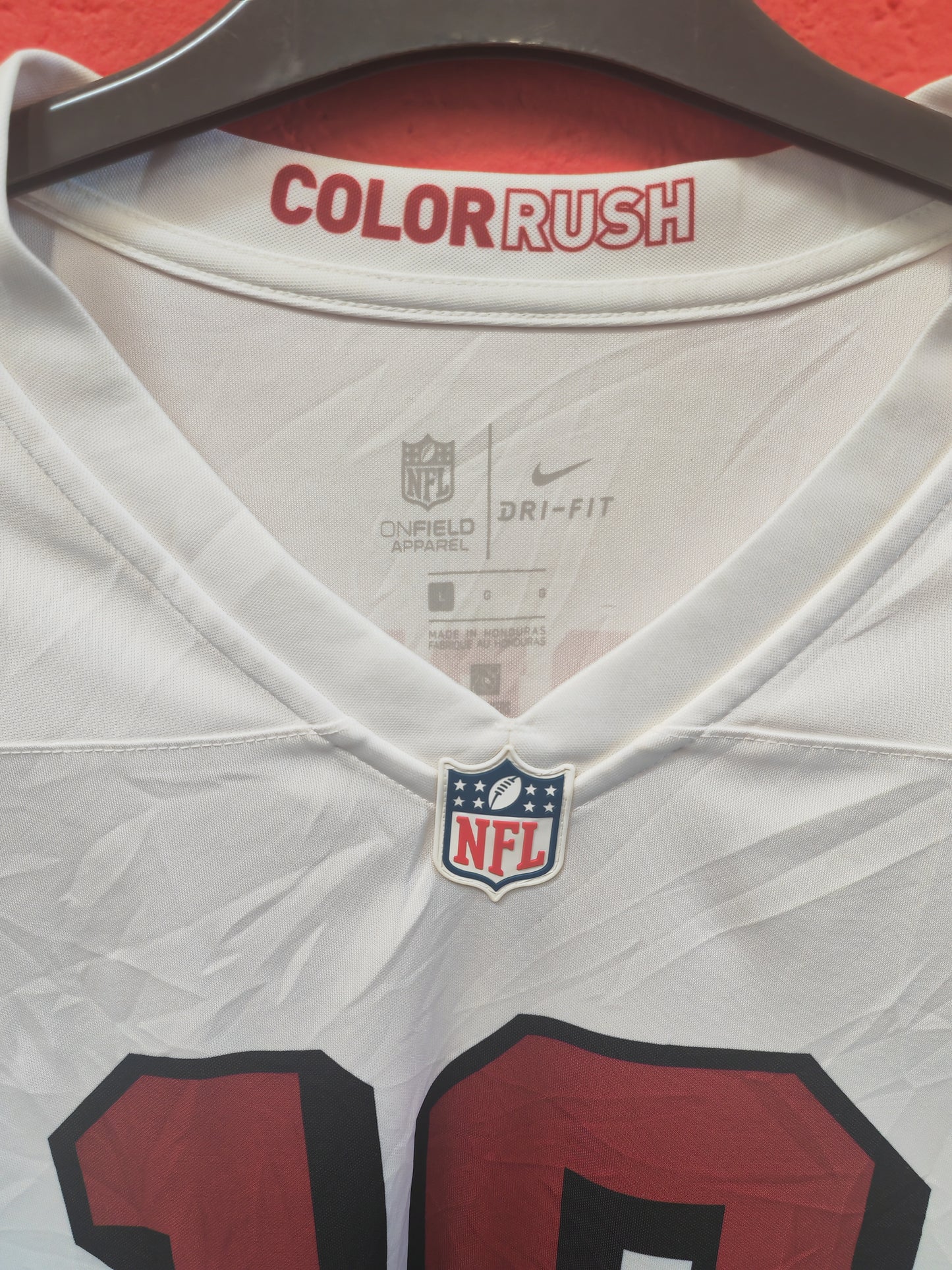 Nike San Francisco 49ers NFL Color Rush Jersey, #10 Garoppolo, White, Size Large