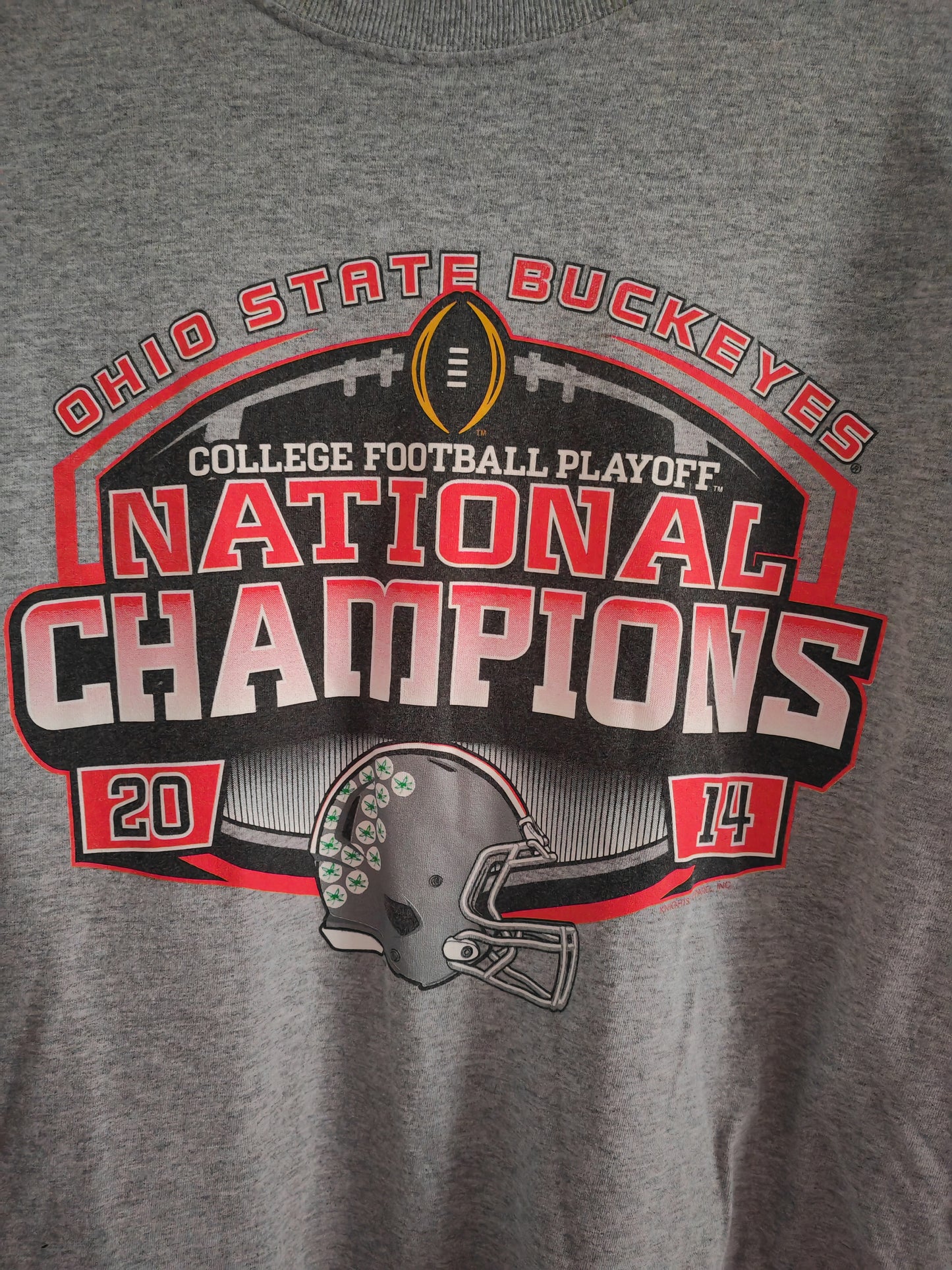 Jerzees Ohio State Buckeyes 2014 National Champions Long Sleeve T Shirt, Size Medium