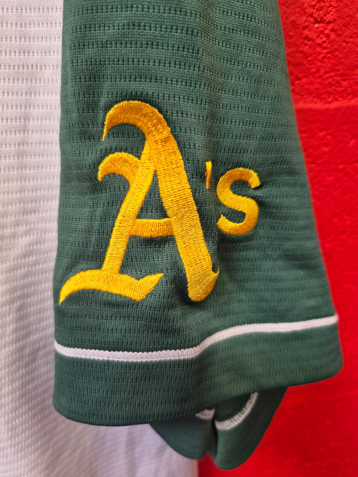 Majestic Oakland Athletics MLB Short Sleeve T Shirt, White/green, Size XL