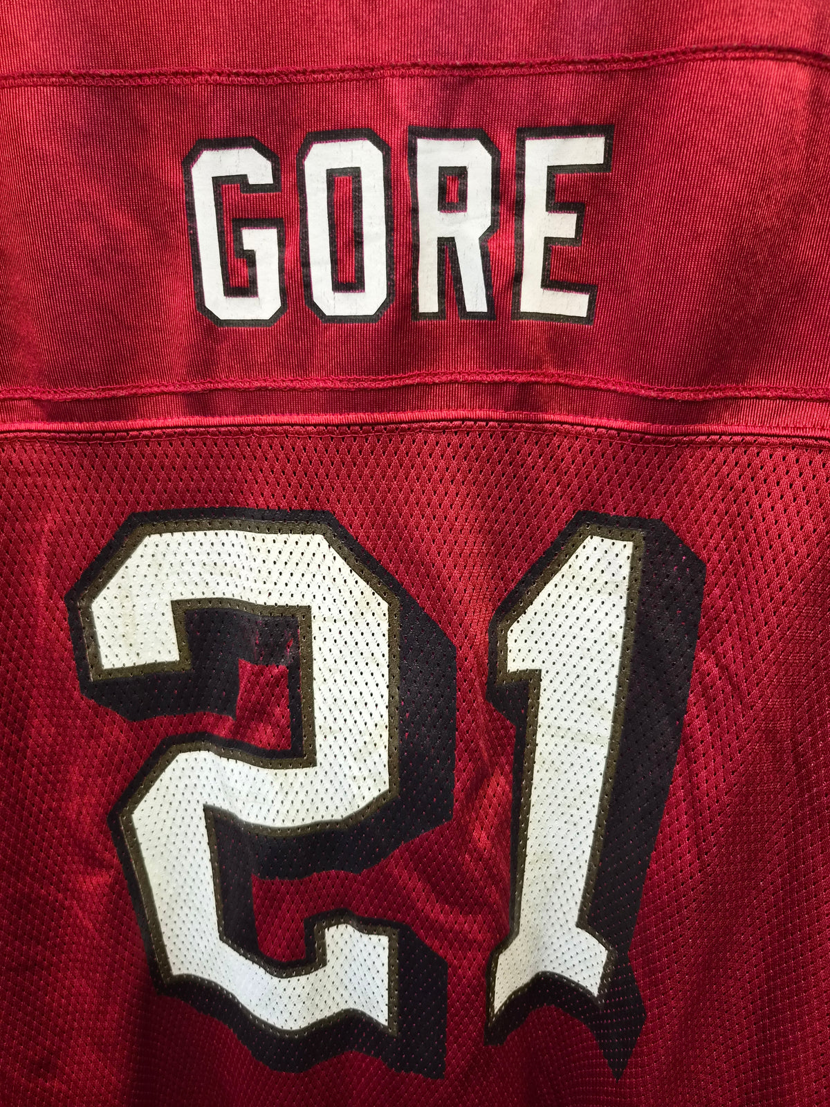 Reebok San Francisco 49ers NFL Jersey, #21 Gore, Red, Size XXXL