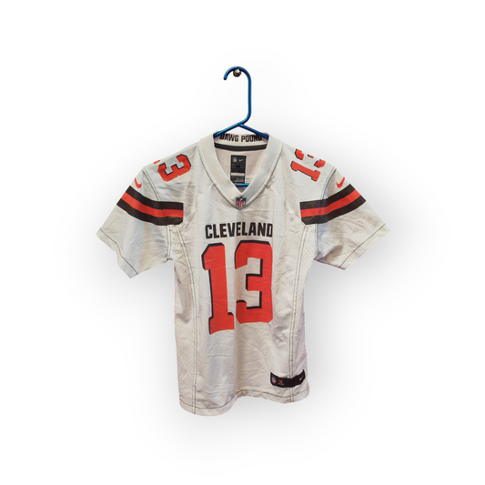 Youth Nike Cleveland Browns NFL Jersey, #13 Beckham Jr, White, Size YM