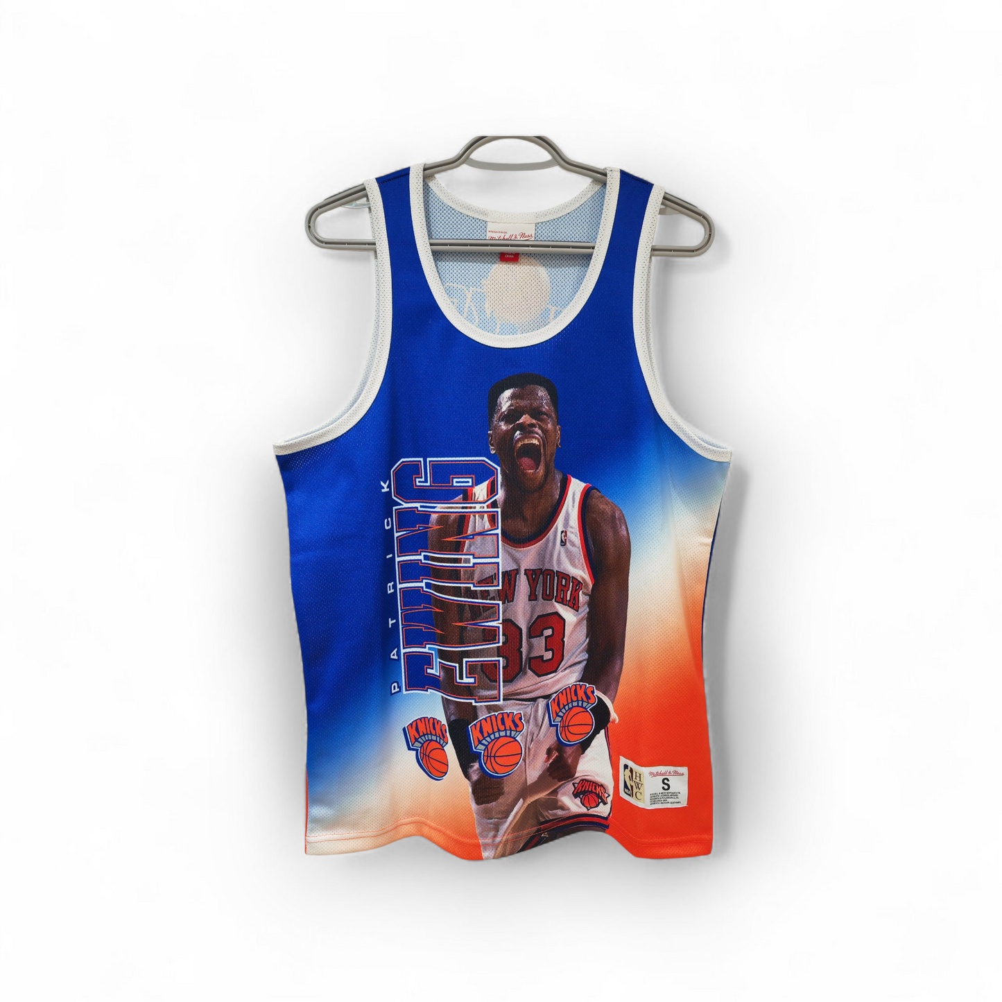 Mitchell & Ness Patrick Ewing New York Knicks Jersey, Size Small