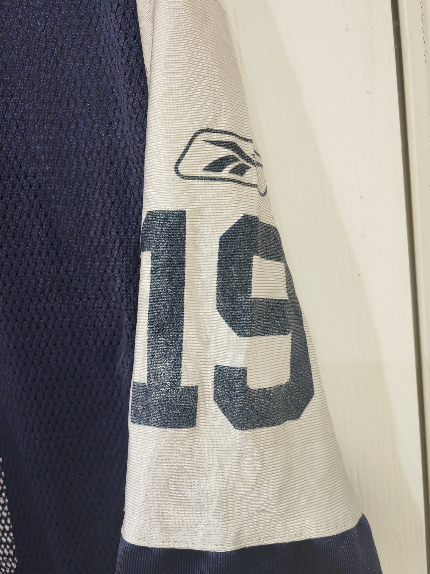 Reebok Throwback Dallas Cowboys NFL Jersey, #19 K. Johnson, Navy Blue, Size XXL