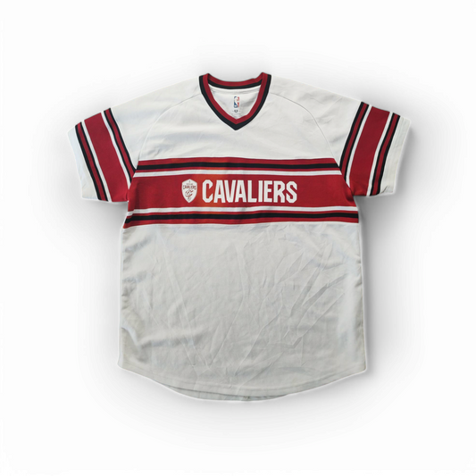 NBA UNK Cleveland Cavaliers Shirt Sleeve Warm Up Jersey/T Shirt, White, Size XL