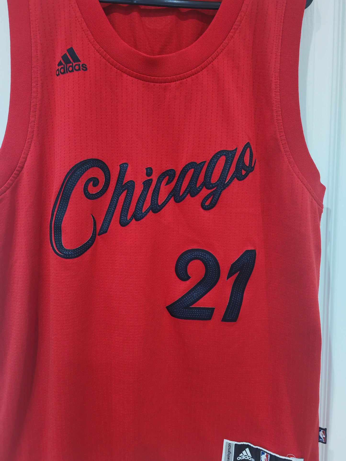 Adidas Chicago Bulls NBA Xmas Day Jersey, #21 Butler, Red, Size Medium