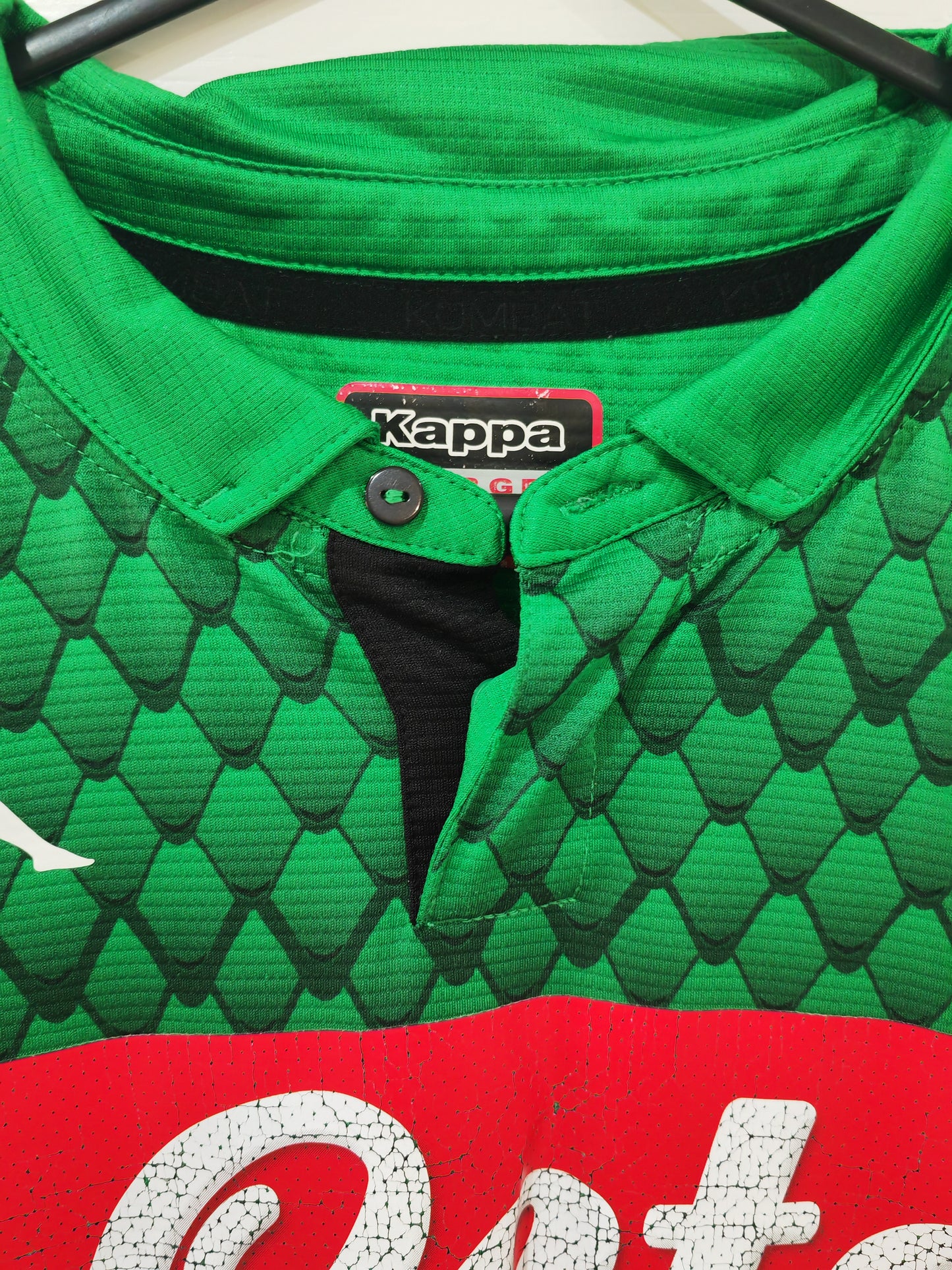 Kappa Napoli Short Sleeve Goalkeeper Shirt, Green, Size Large