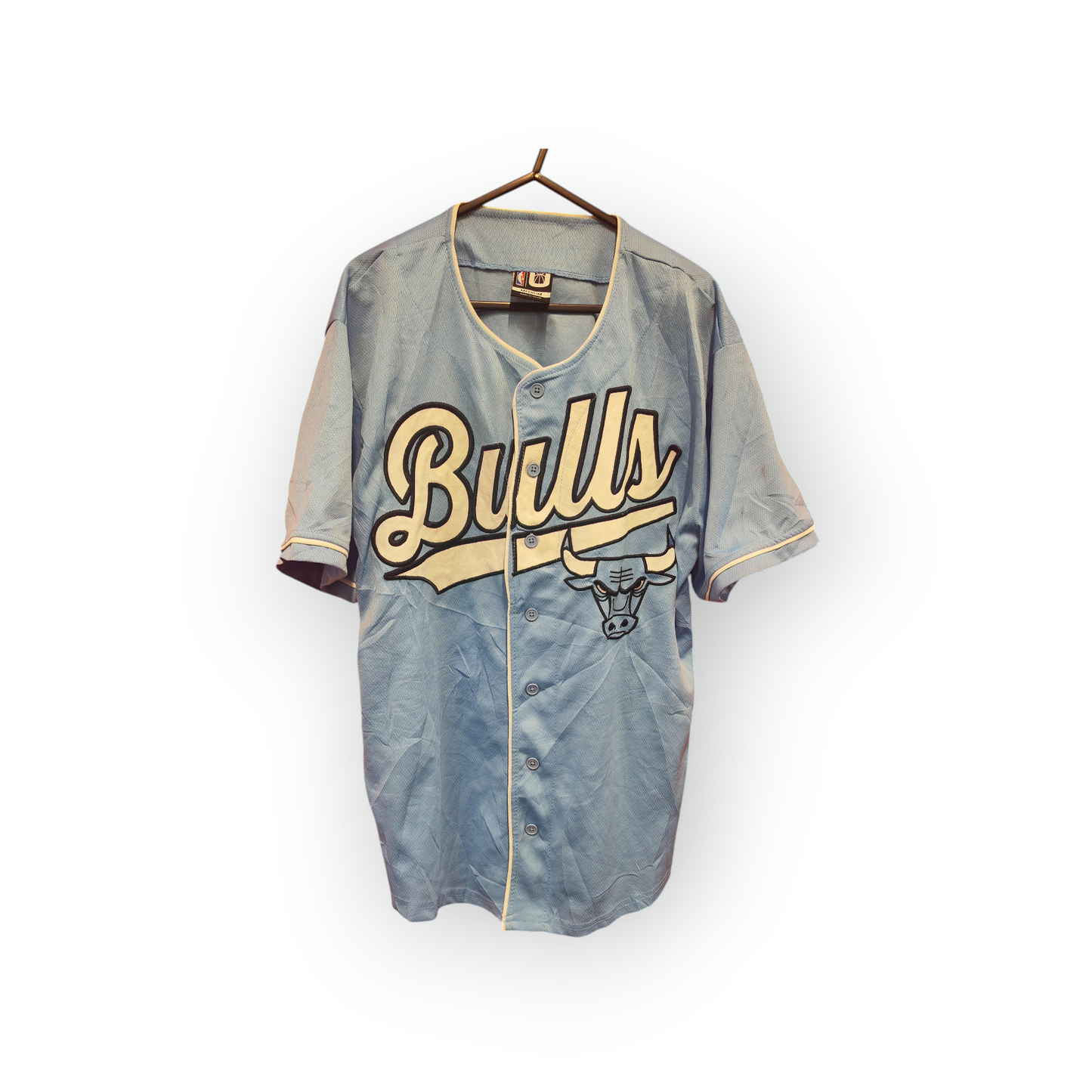NBA Chicago Bulls Baseball Style T Shirt/Jersey, #66, Blue, Size Medium