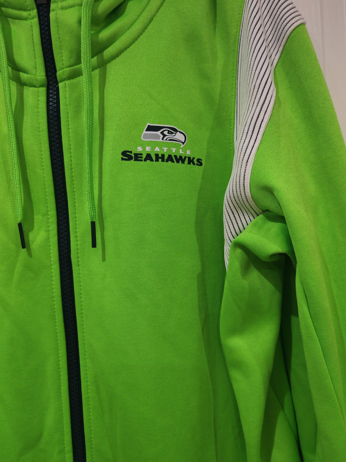 Nike Seattle Seahawks On-field Full Zip Hoodie, green, size Medium