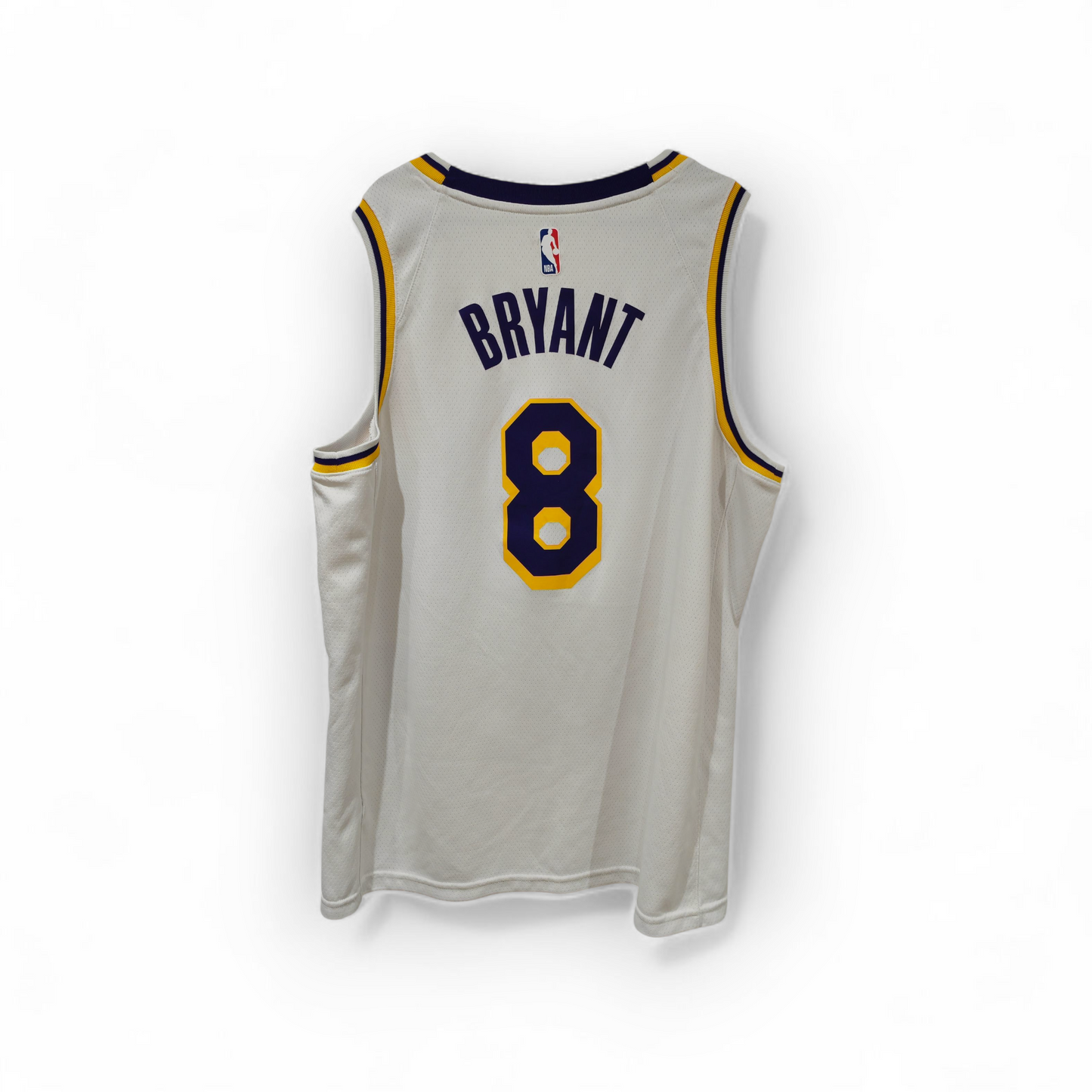 Nike Los Angeles Lakers NBA Swingman Jersey, #8 Bryant, White, Size XL