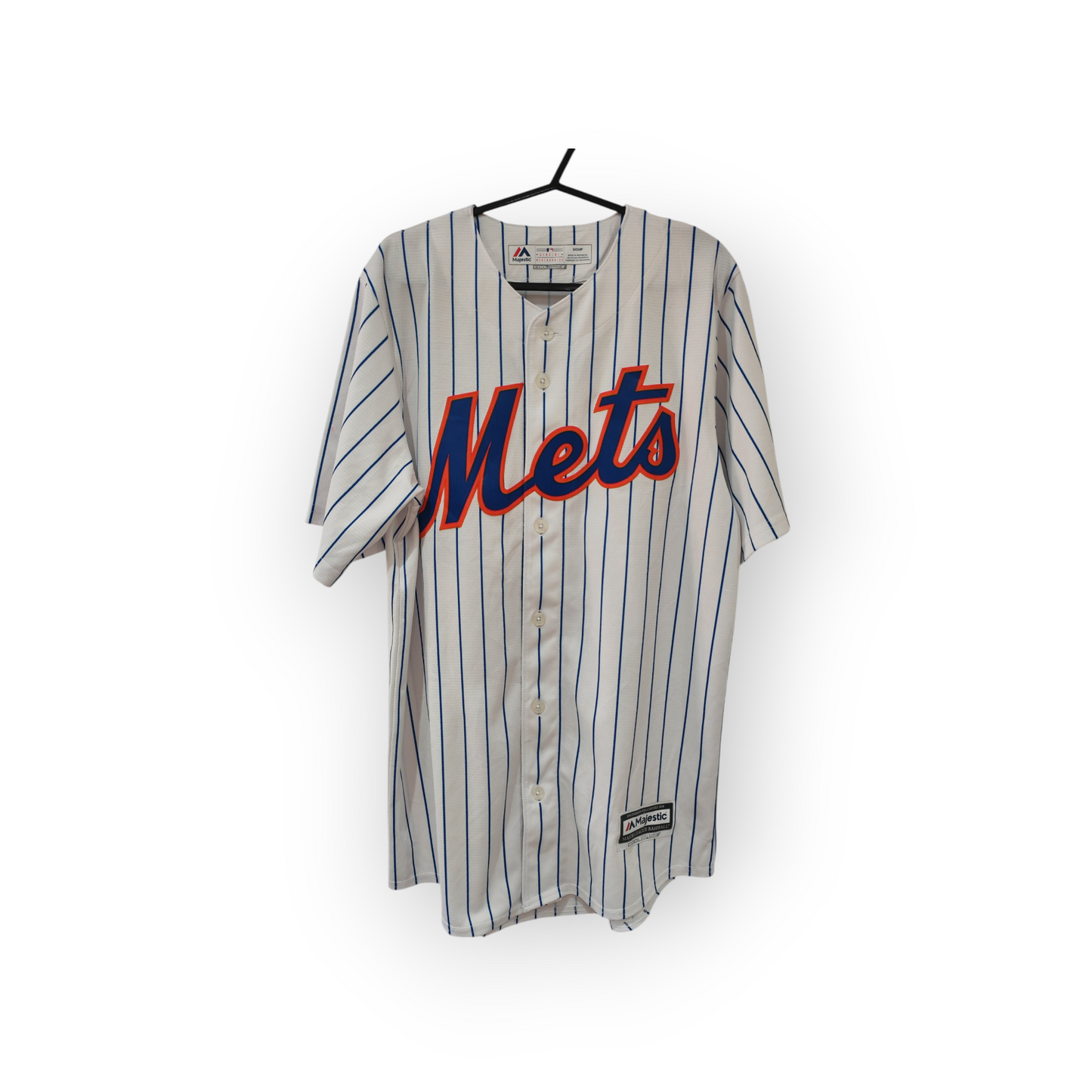 Majestic New York Mets MLB Jersey, White, Size Small