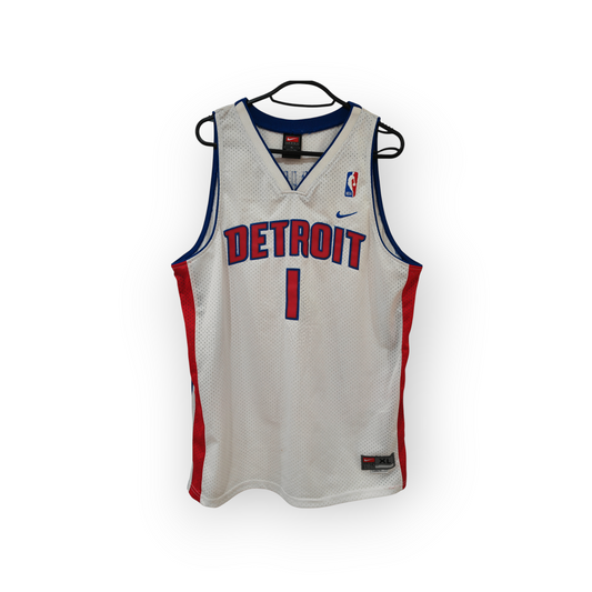 Youth Nike Detroit Pistons NBA Jersey, #1 Billups, White, Size YXL/Adult Small