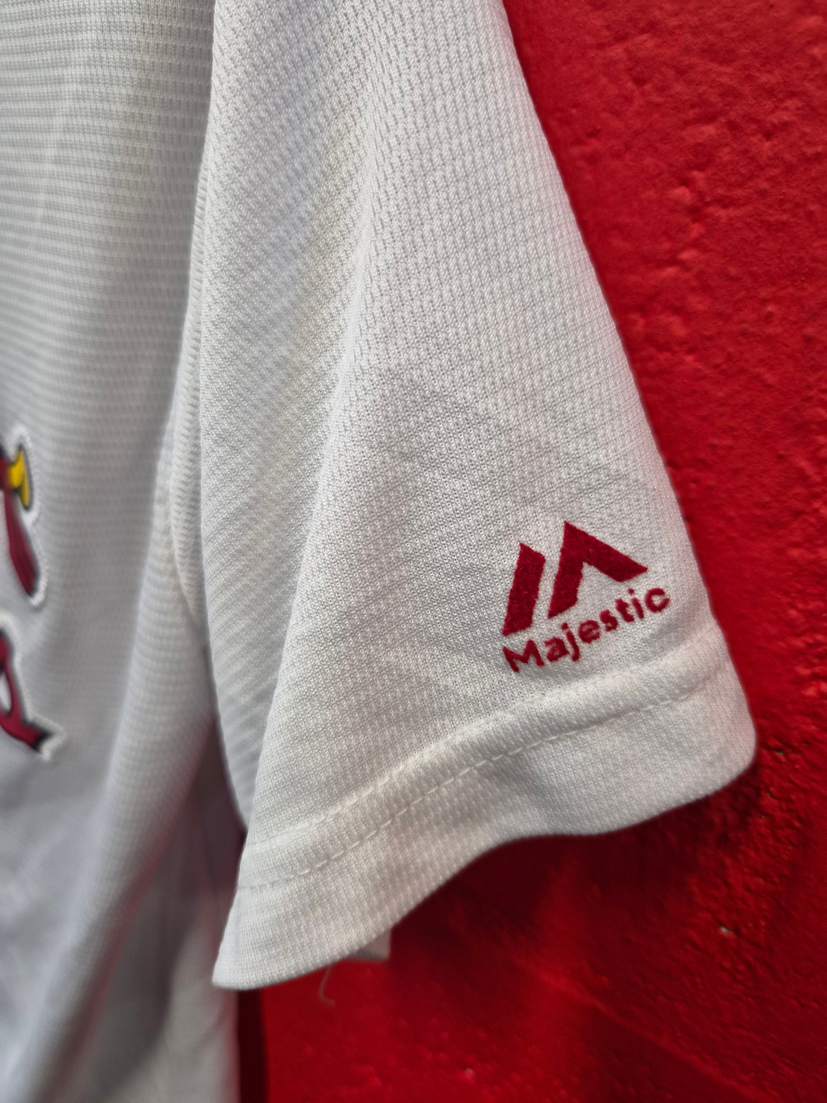 Youth Majestic St Louis Cardinals MLB Baseball Jersey, #4 Molina, White, Size YM
