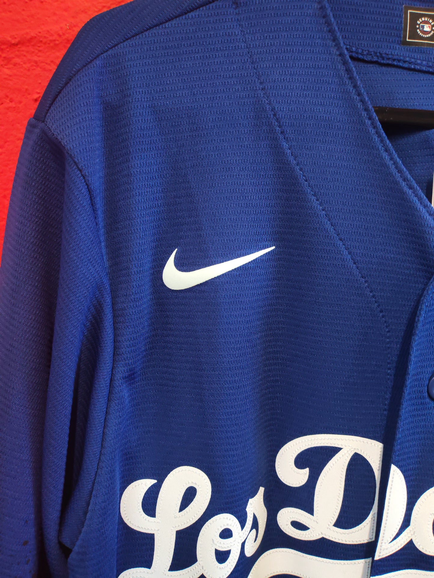 Nike Los Angeles Dodgers 'Los Dodgers' MLB Jersey, #35 Bellinger, Blue, Size Medium