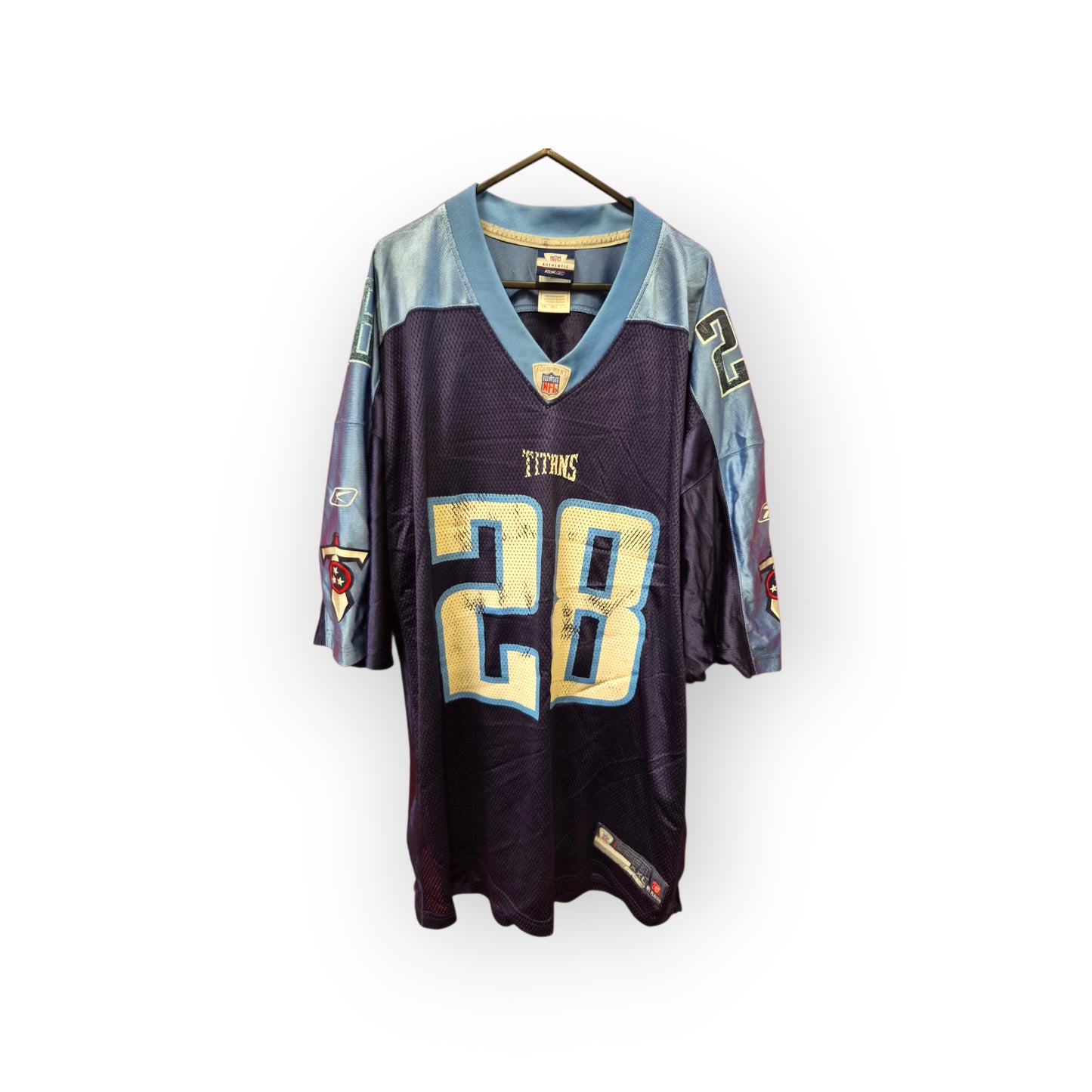 Reebok Tennessee Titans NFL Jersey, #28 Johnson, Blue, Size XXL